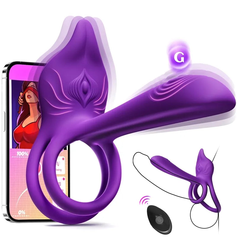 🎁Clinclii™ Enchanted Girl Luxe Smart Vibrating Ring – App-Controlled Pleasure for Couples 💫