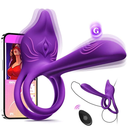 🎁Clinclii™ Enchanted Girl Luxe Smart Vibrating Ring – App-Controlled Pleasure for Couples 💫