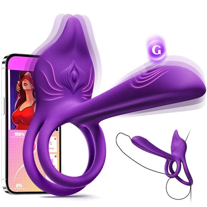 🎁Clinclii™ Enchanted Girl Luxe Smart Vibrating Ring – App-Controlled Pleasure for Couples 💫